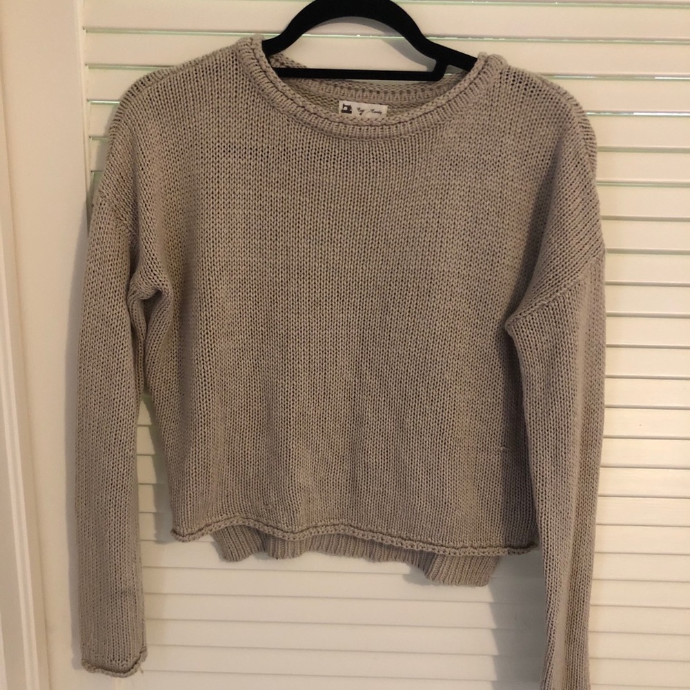 Cotton candy tan sweater